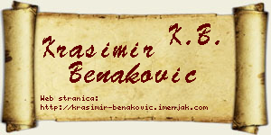Krasimir Benaković vizit kartica